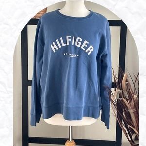 Tommy Hilfiger Spellout Classics Crew Neck Blue Mens/unisex Sweatshirt Size XL